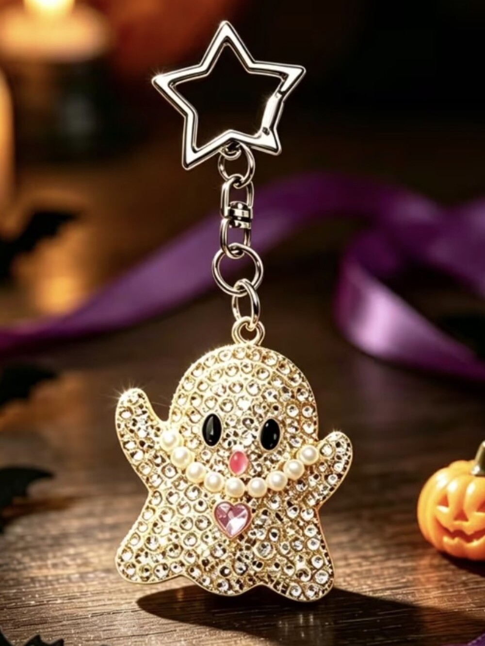 Adorable Ghost Bag Charm/ Keychain NEW